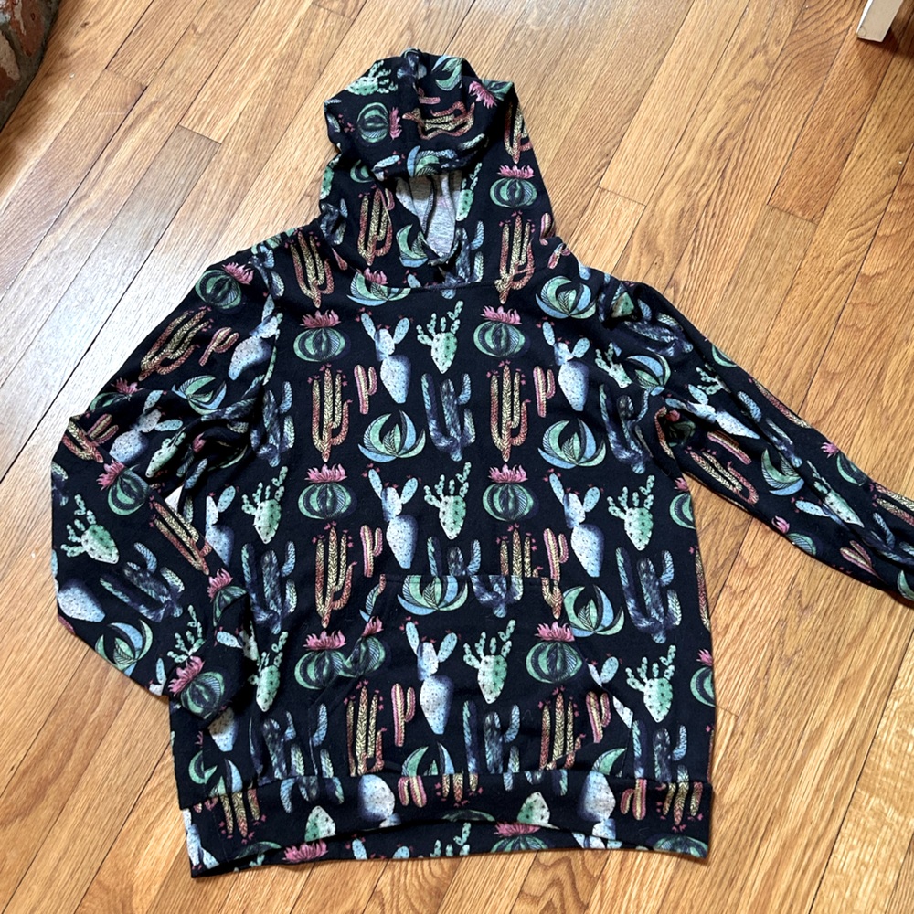 Cactus plush navy hoodie